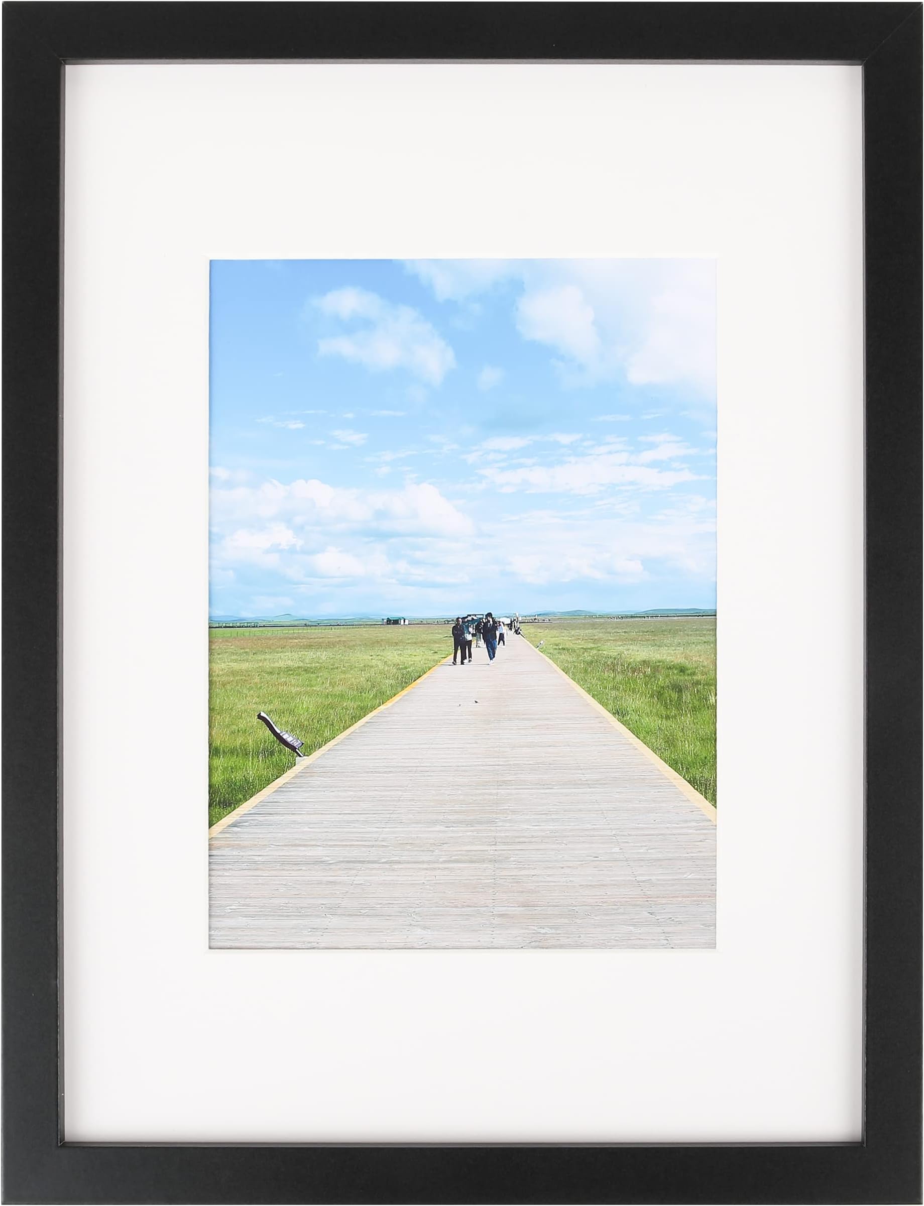 Aynoo 11x14 Picture Frame,Natural Solid Wood Collage Frame Black, Display Pictures 8x10 Document Frame,1 Pack