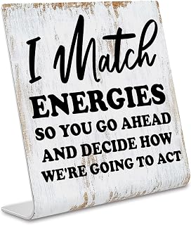 TRCENDE Funny Stainless Steel Desk Sign for Office - Sarcastic Work Humor Cubicle Decor, 4x4 Inch Gift for Coworkers Managers Sisters