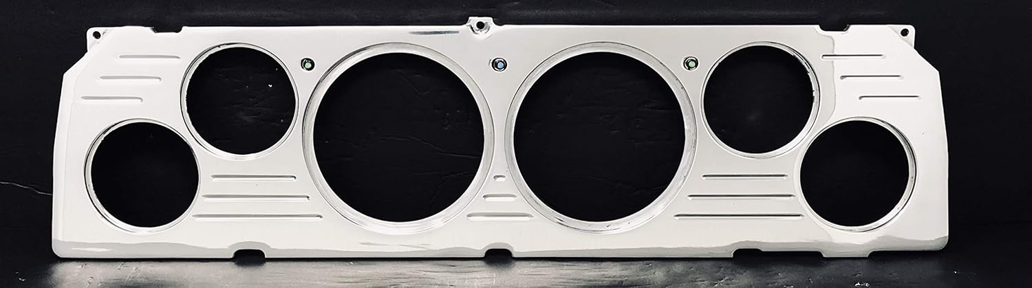 1964 1965 1966 (6) Gauge Chevy Truck Dash Panel Insert - Polished Billet Aluminum