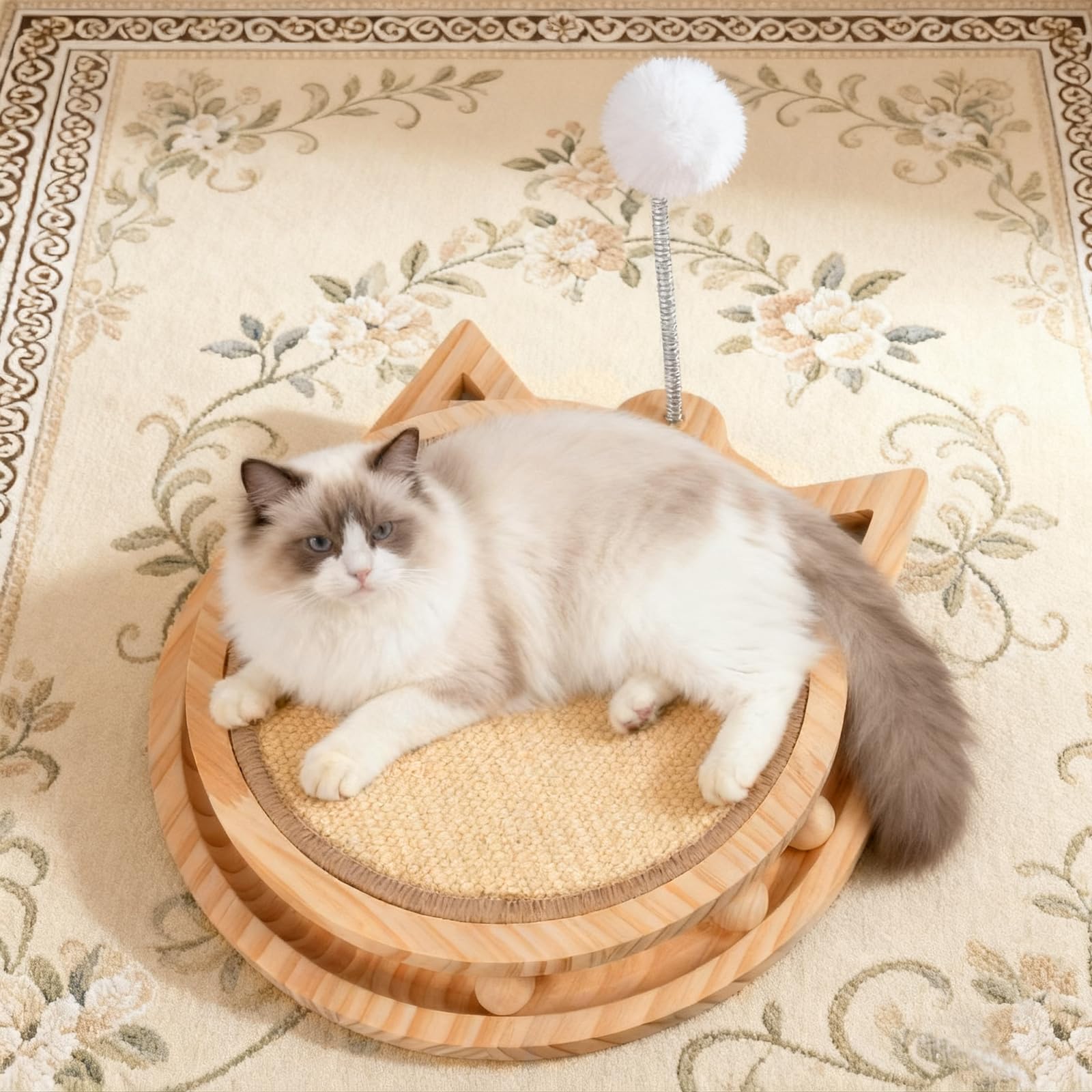 Animais de estimação Sisal Cat Scratcher Pads Toy com pista de bola