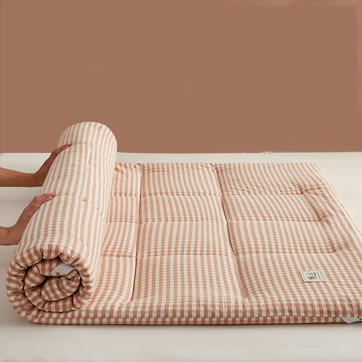 GTHTUHFD Japanese Double Futon Folding Mattress Soft Camping Floor Mat Non Slip Cotton Pad For Home & Dorm Breathable & Table Portable Mattress For Sp And Relaxat,7-180X200cm