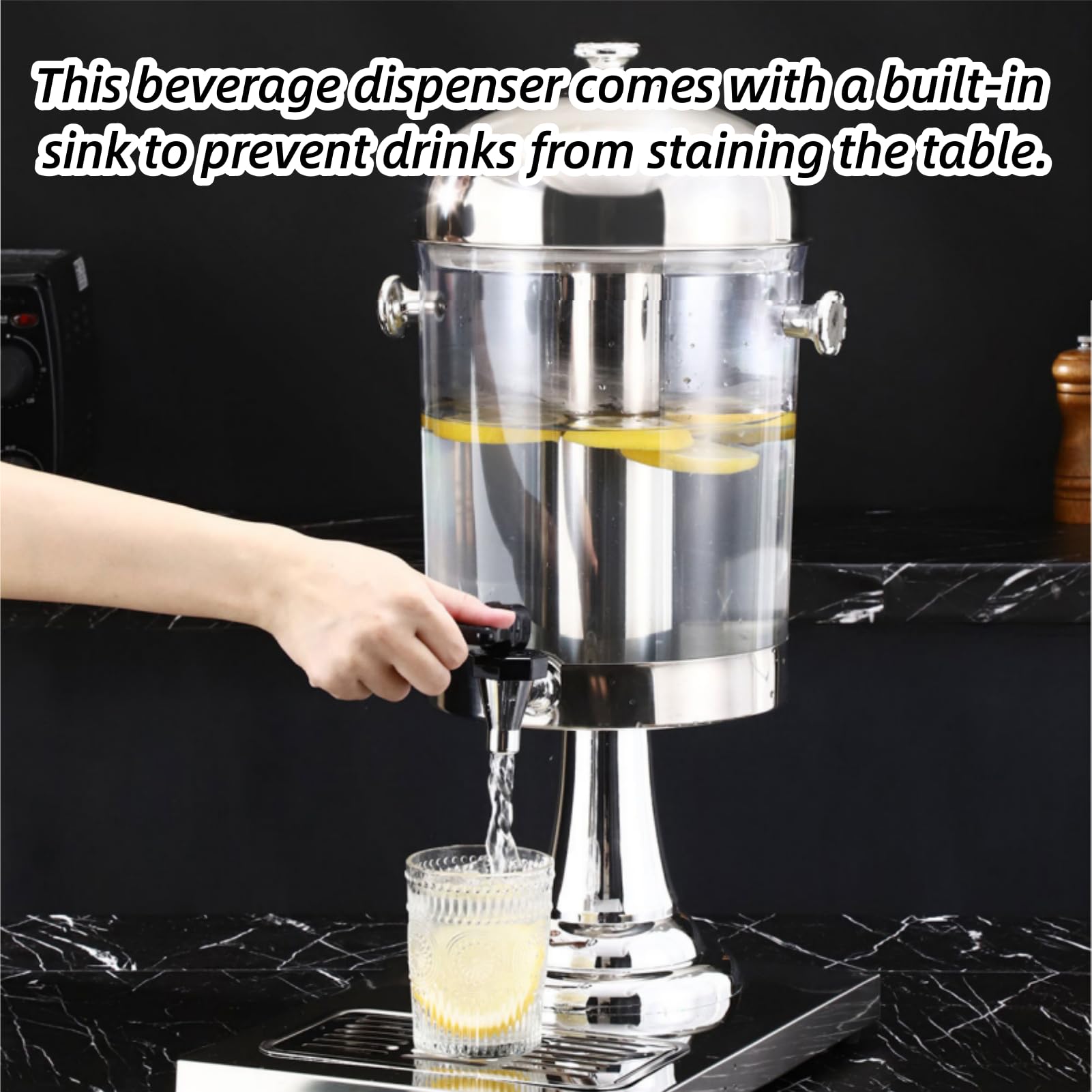 Dispenser di Bevande 8L Contenitore Per Succhi Caldi E Freddi Distributore di Succhi iniaio Inossidabile Per Ristorante Bar'hotel Casa E Feste