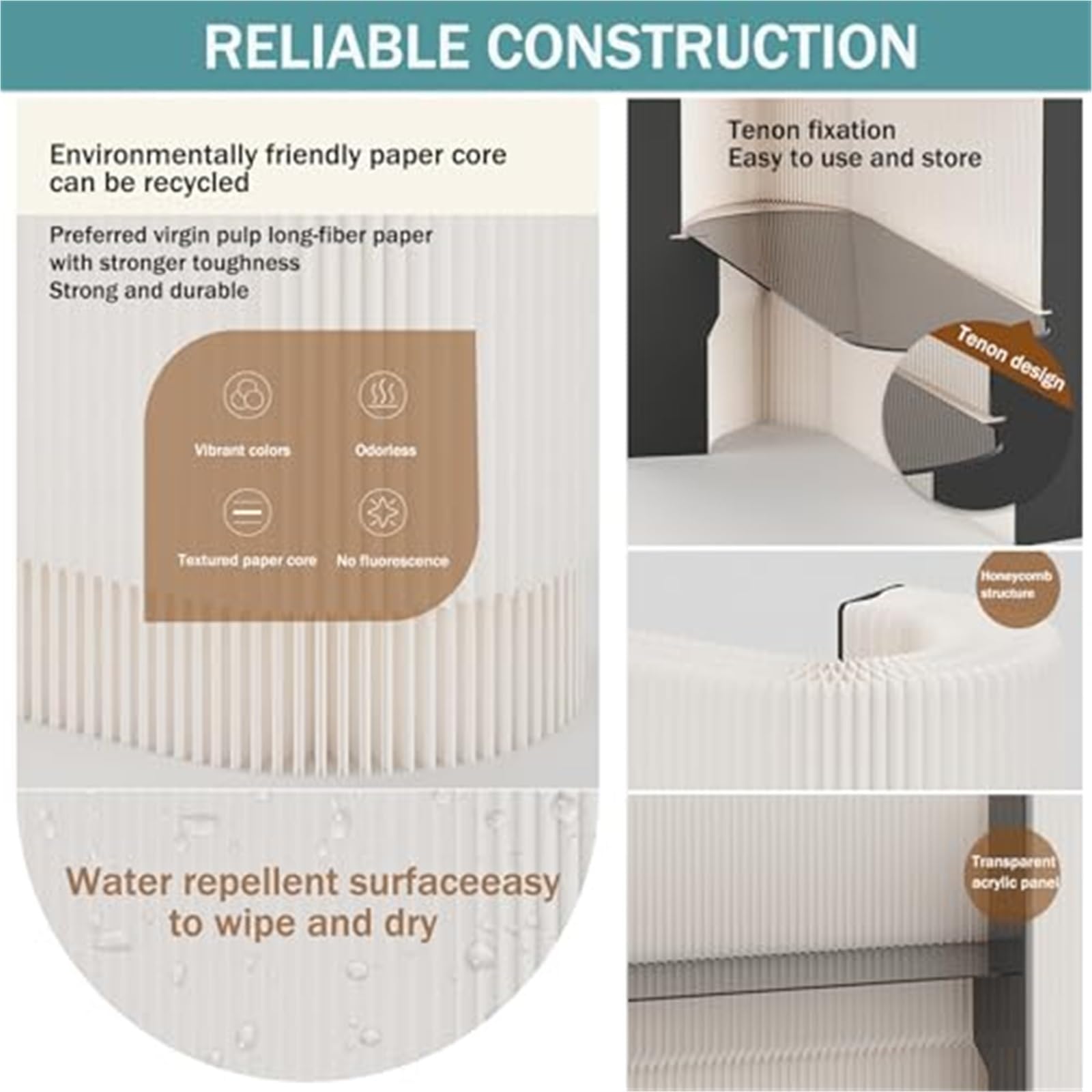 Moderno banco di ricezione curvo portatile contanti per negozi fiere tavolo compatto display per piccoli spazi ideale per bar, negozi, hotel (marrone)