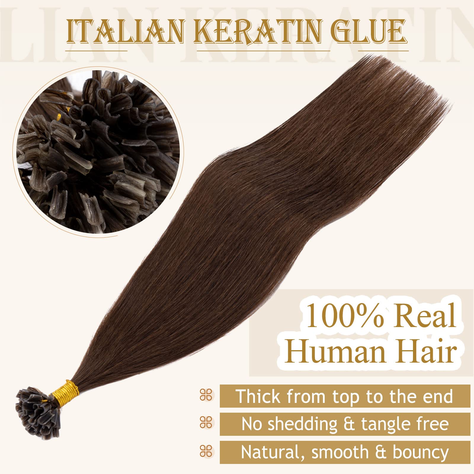 Amazon.com : MY-LADY K Tip Hair Extensions Real Human Hair 