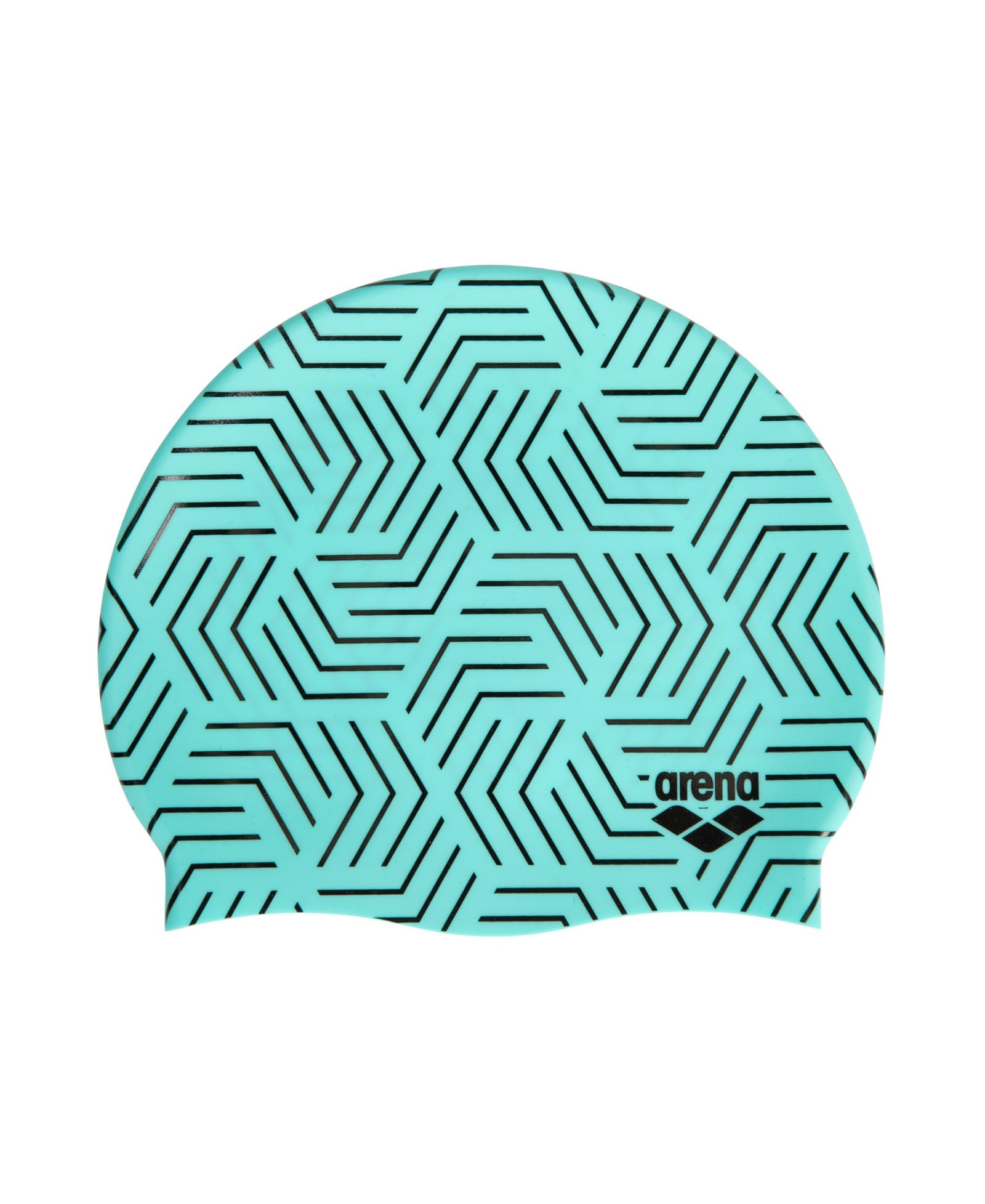 Arena Print 2 Unisex Adult Silicone Swimming Cap Swimming Cap for Women and Men Intensive Training Comfortable Non-Slip Hair Swimming Hat