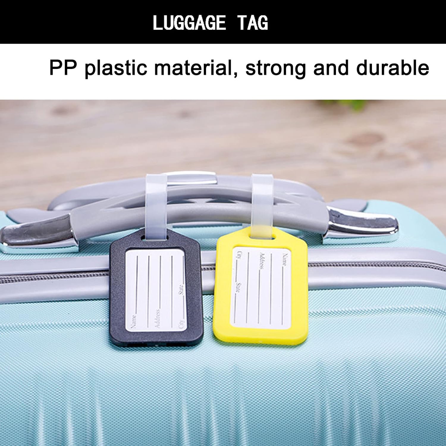 14pcs Luggage Tags, DKDDSSS Luggage Labels, Luggage Tags for Suitcases