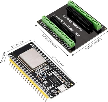 3PCS Esp32 Dev Board with 38Pin GPIO & Breakout Board Shield