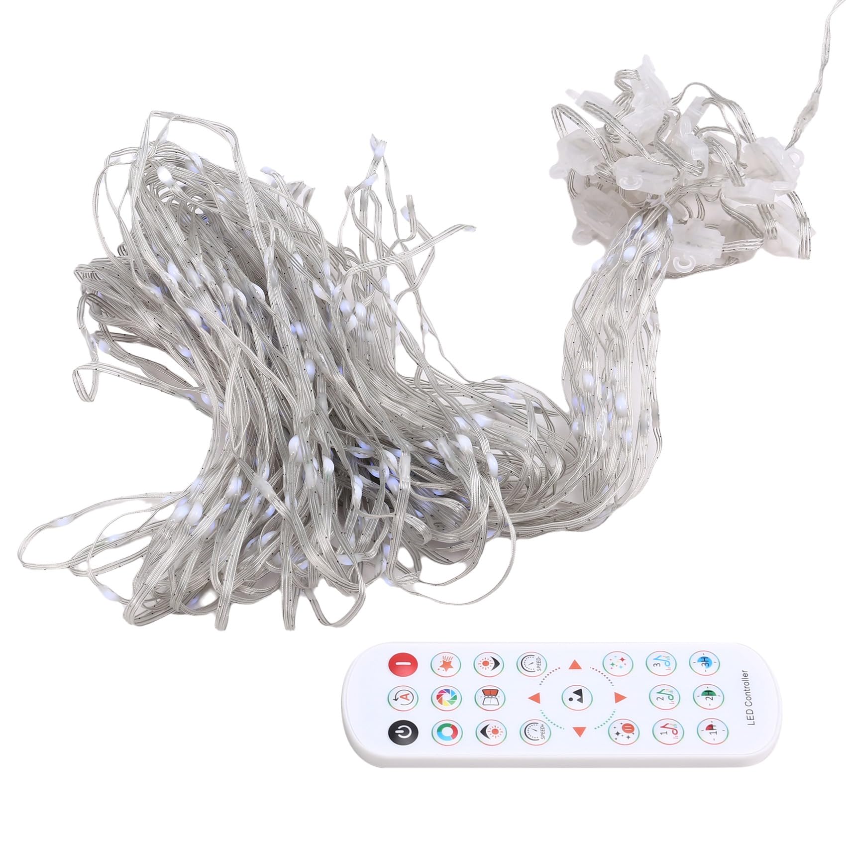 Lumières de Rideau Intelligentes Contrôlées par Application Bluetooth RGB LED, Guirlande de Fées Étanche à LED, DIY, Affichage de la Pièce, Décoration de la Chambre, Contrôle USB