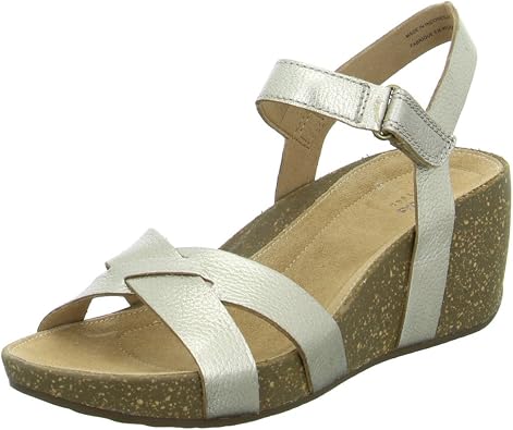 ClarksTemira Compass - Sandalias con Cuña mujer , color Plateado, talla 42  EU : Amazon.es: Zapatos y complementos