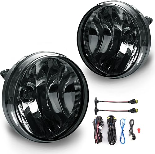 Miniatura 2 de Luces antiniebla de conducción para 2007-2013 GMC Sierra 1500 2007-2014 GMC Sierra 2500 3500HD lente de humo con H8 12V 35W bombillas halógenas