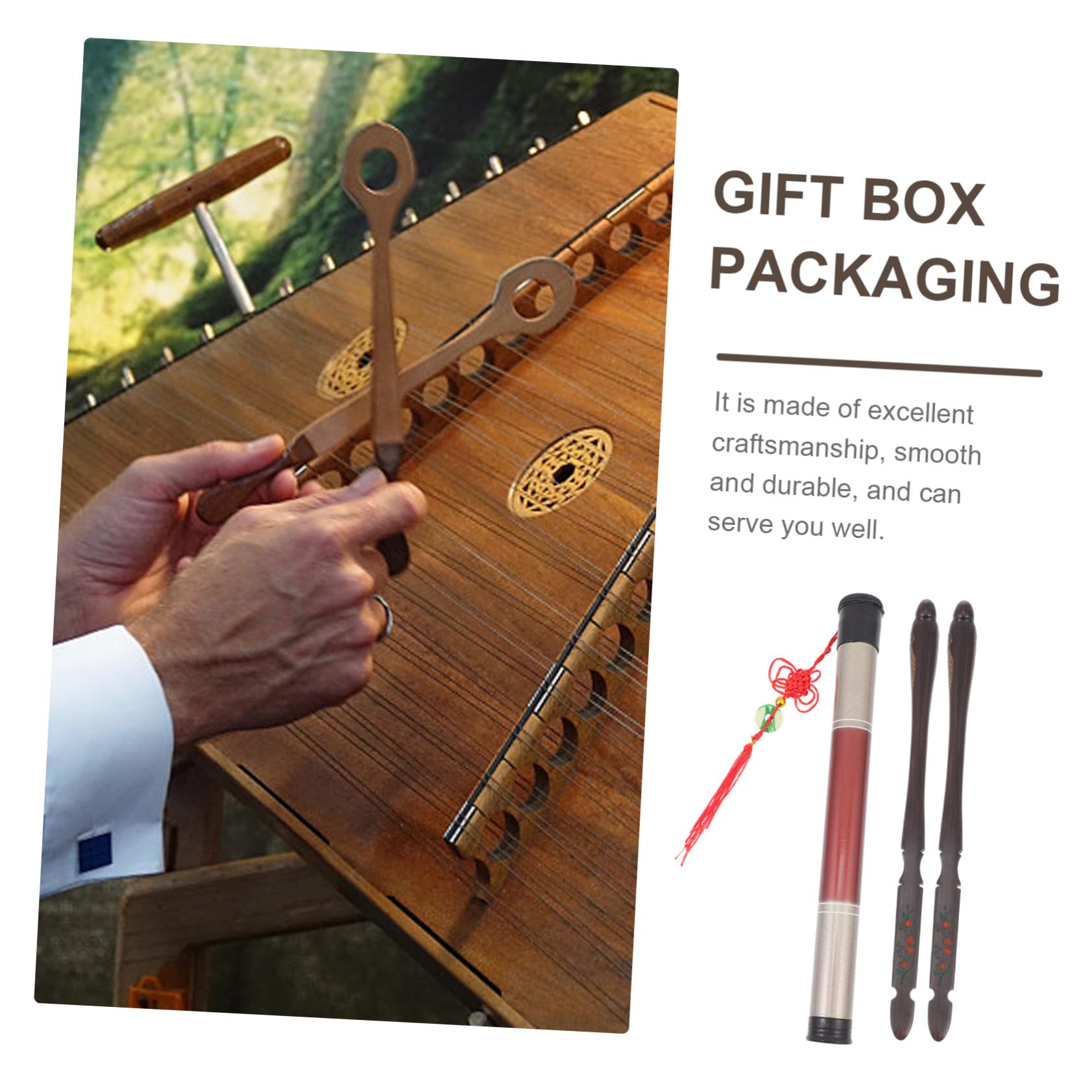 Accessori Professionali in Ebano Nero per Dulcimer Set di Martelletti a Forma di Piccolo Animale con Secchiello Lisci ed Efficienti per Strumenti Dulcimer