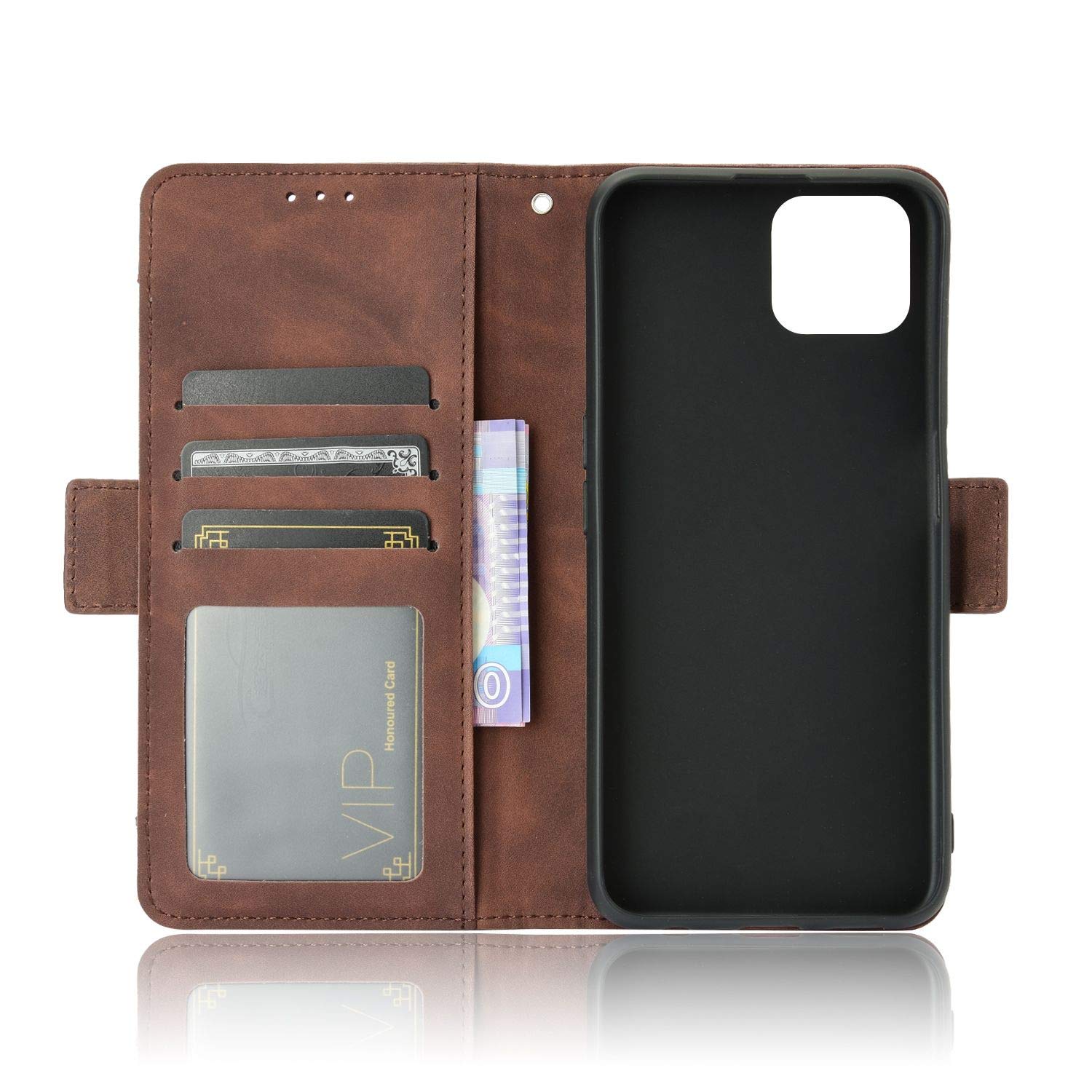 MoEx Custodia per Cellulare per Gigaset GS4, Custodia Protettiva in Pelle vegana, Custodia a Portafoglio con Protezione a 360 Gradi, Custodia per Cellulare, Nero