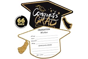 PARTYWIND 66 Piece Customizable Advice Cards for the 2022 Graduate