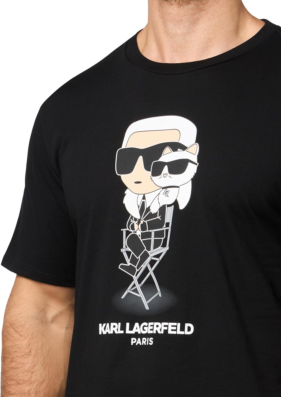 KARL LAGERFELD Men's Crewneck Short Sleeve Graphic Design T-Shirt - Image 3