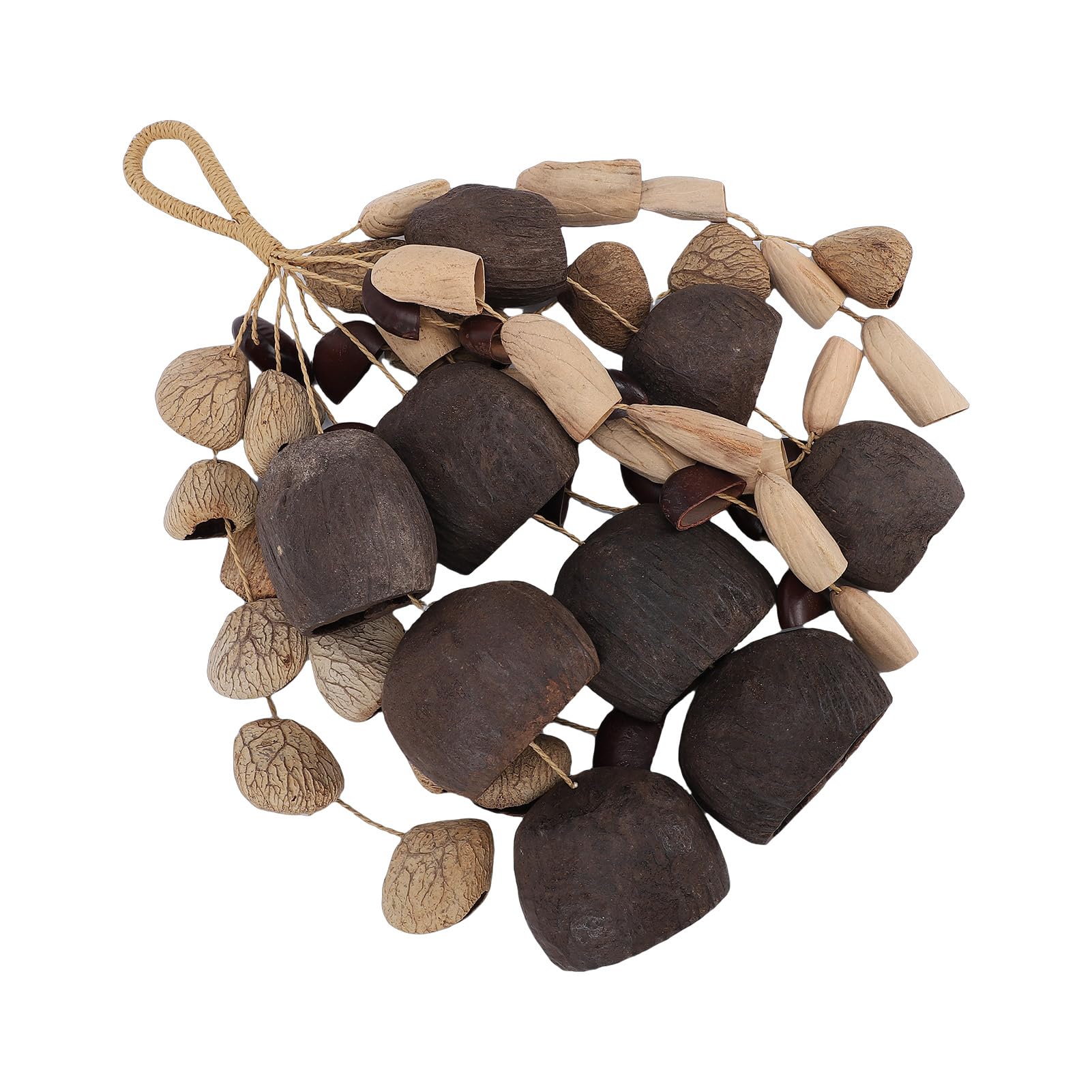 Eacam Windspiel aus Natürlicher Muschel, Handgefertigter Glockenschüttler, Yoga-Meditationsinstrument mit 4 Muschelarten, Klangentspannung für Drinnen und Draußen