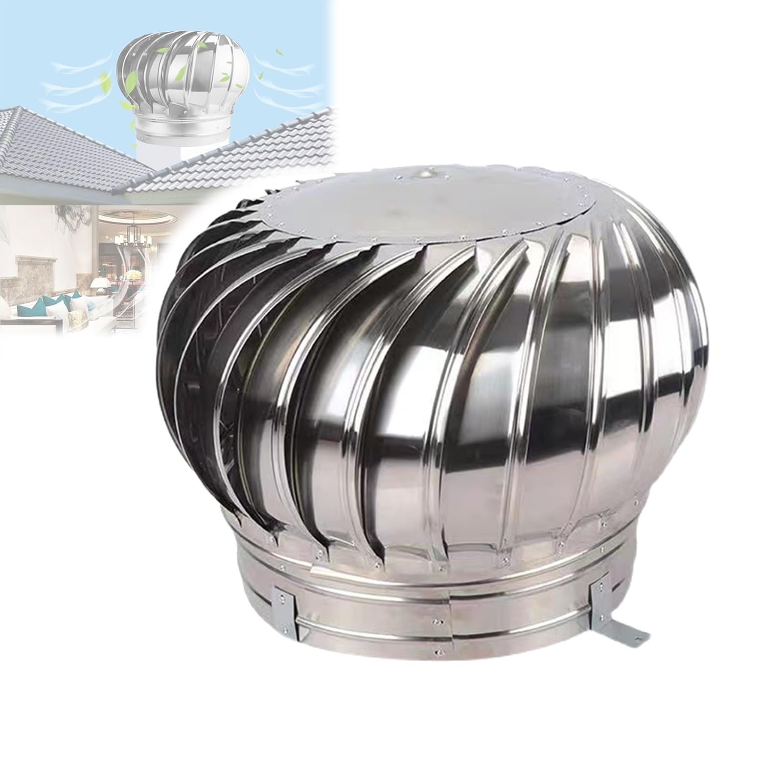 Capuchon de poêle rotatif renforcé 250 mm : protégez votre usine et vos combles