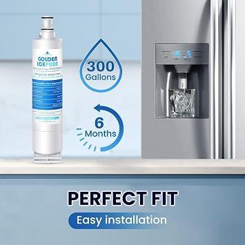 GOLDEN ICEPURE Refrigerator Water Filter Compatible with Whirlpool 4396508, Maytag, KitchenAid, SBS002, S20BRS, 481281729632, 461950271171, 481281728986, 2 Pieces
