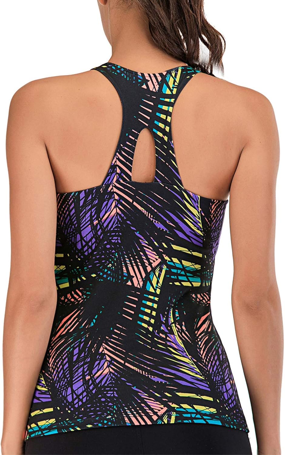 Workout Tank Tops for Women with Built in Bra Womens Tops Yoga Racerback Tank