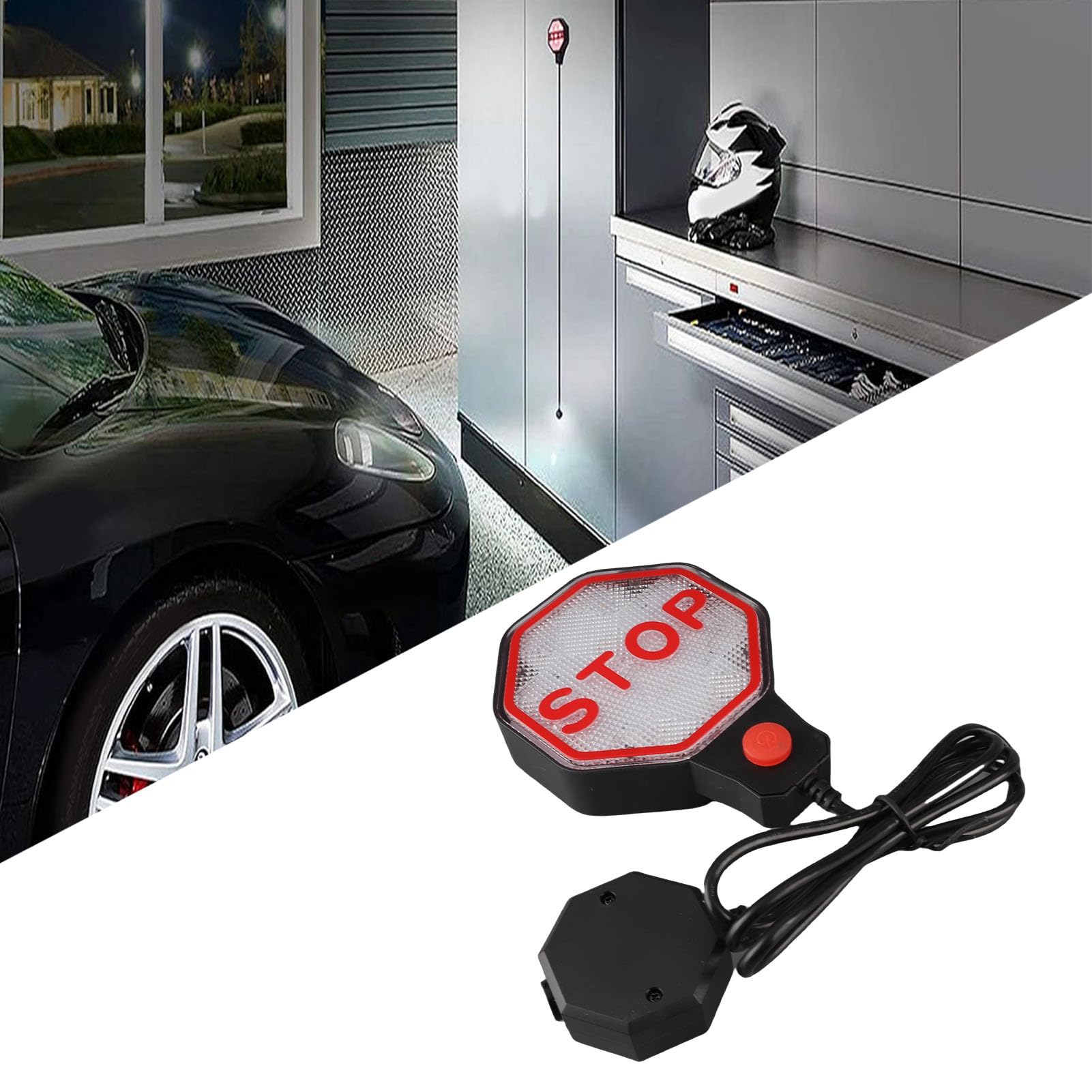 Sensore di Parcheggio per Garage Regolabile, Assistente di Parcheggio Ad Ultrasuoni con Display a LED, per Auto Compatte, SUV, Camion in Spazi Singoli, Doppi e Stretti