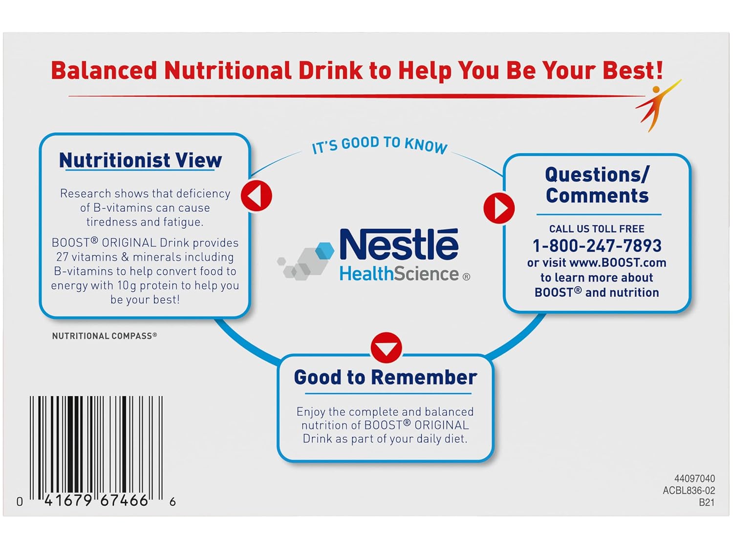 Boost Original Nutritional Energy Balanced Nutritional Drink (6 Count (Pack of 2), Vanilla)