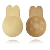Adhesive Strapless Bra-Sticky Push Up Backless Invisible Bra with Nipple Covers Reusable Self-Adhesive Bras