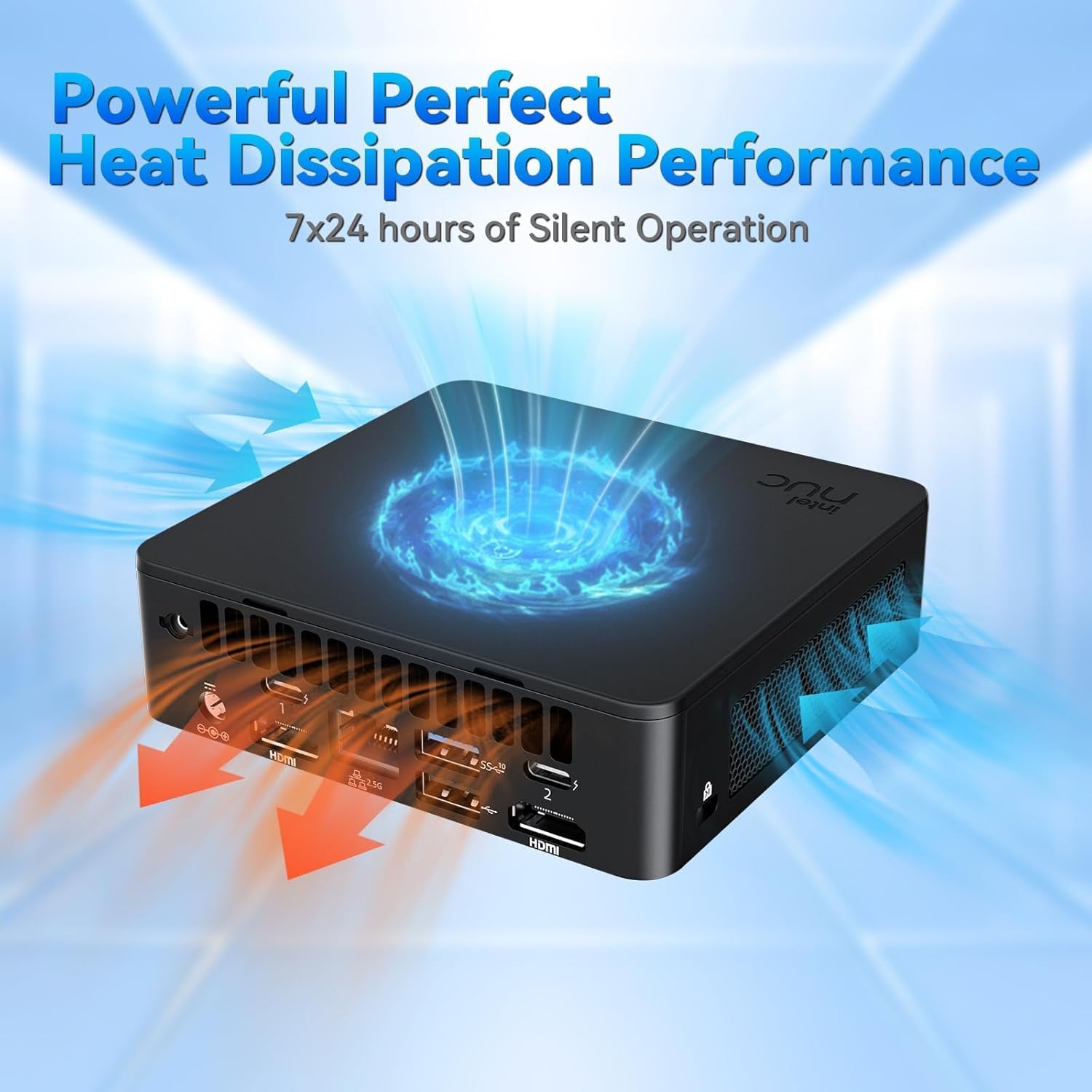 Intel NUC 13 Pro Slim Kit Mini PC (Intel 6-Core i3-1315U, 16GB DDR4 RAM, 1TB SSD) Booksize Business Desktop, Support 4 x 4K Monitors, HDMI, 2x Thunderbolt 4, Wi-Fi 6E, Win 11 Pro, NUC13ANHI3 - ASUS