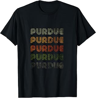 Love Heart Purdue Tee Grunge Vintage Style Black Purdue T-Shirt