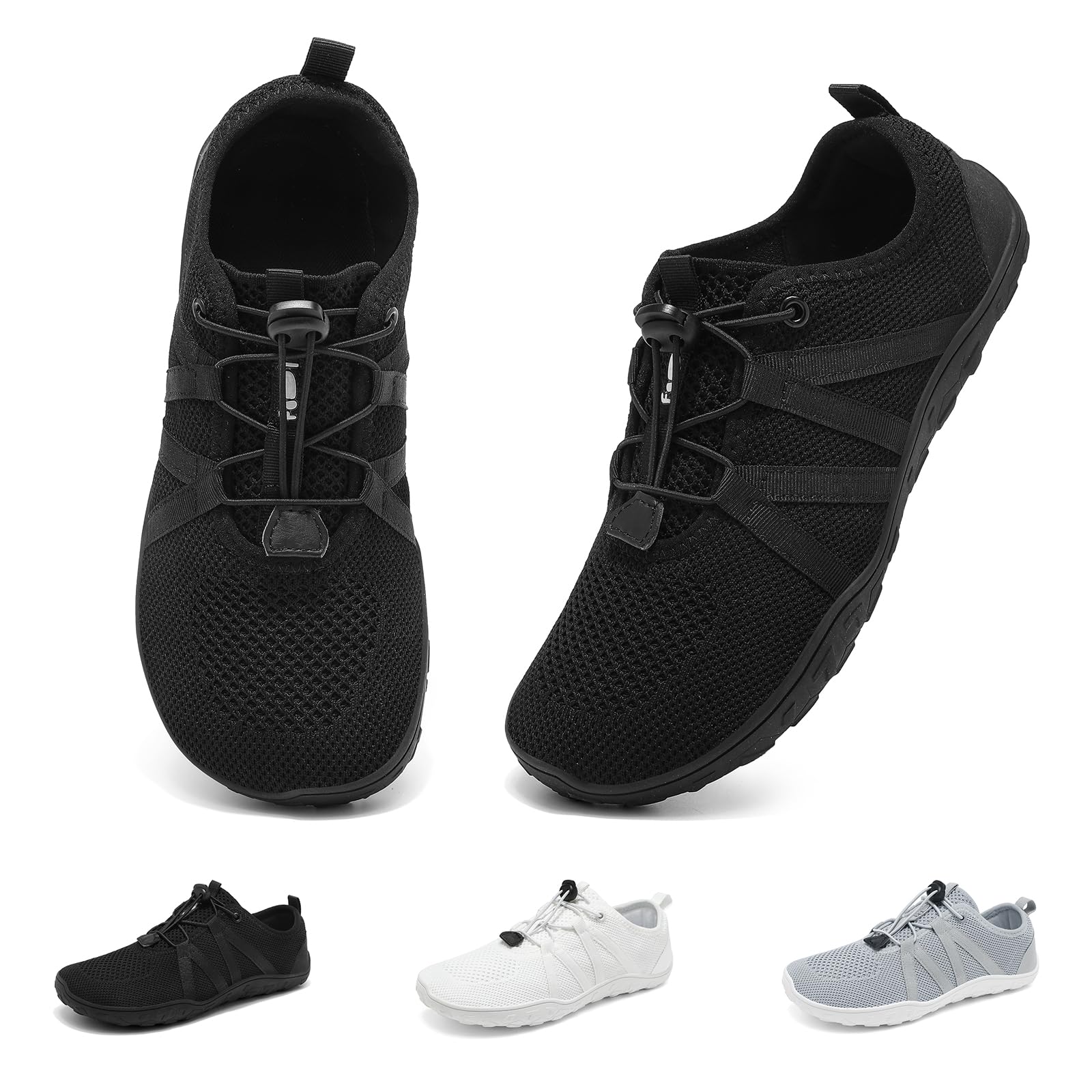 Geweo Barfußschuhe Damen Herren Barfuß Sneaker Bequeme Turnschuhe Atmungsaktiv Sommerschuhe Leichte Zero-Drop Sohle Sportschuhe Breite Zehenbox Freizeitschuhe Unisex Gr. 37-45