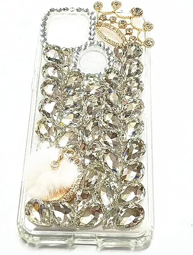 Funda para Moto G Pure,3D hecha a mano de lujo con piedras impresionantes con diamantes de imitación brillantes brillantes para Motorola Moto G