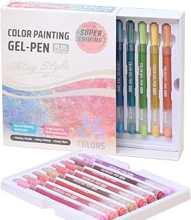 Colored Gel Pens for School, Scrapbooking Stationery, ABS 1 mm Fine Tip, Smooth Ink, Vibrant Colors, for Journaling, Artists, Classroom, Library Use, 5,91 x 0,39 x 0,39 pulgadas