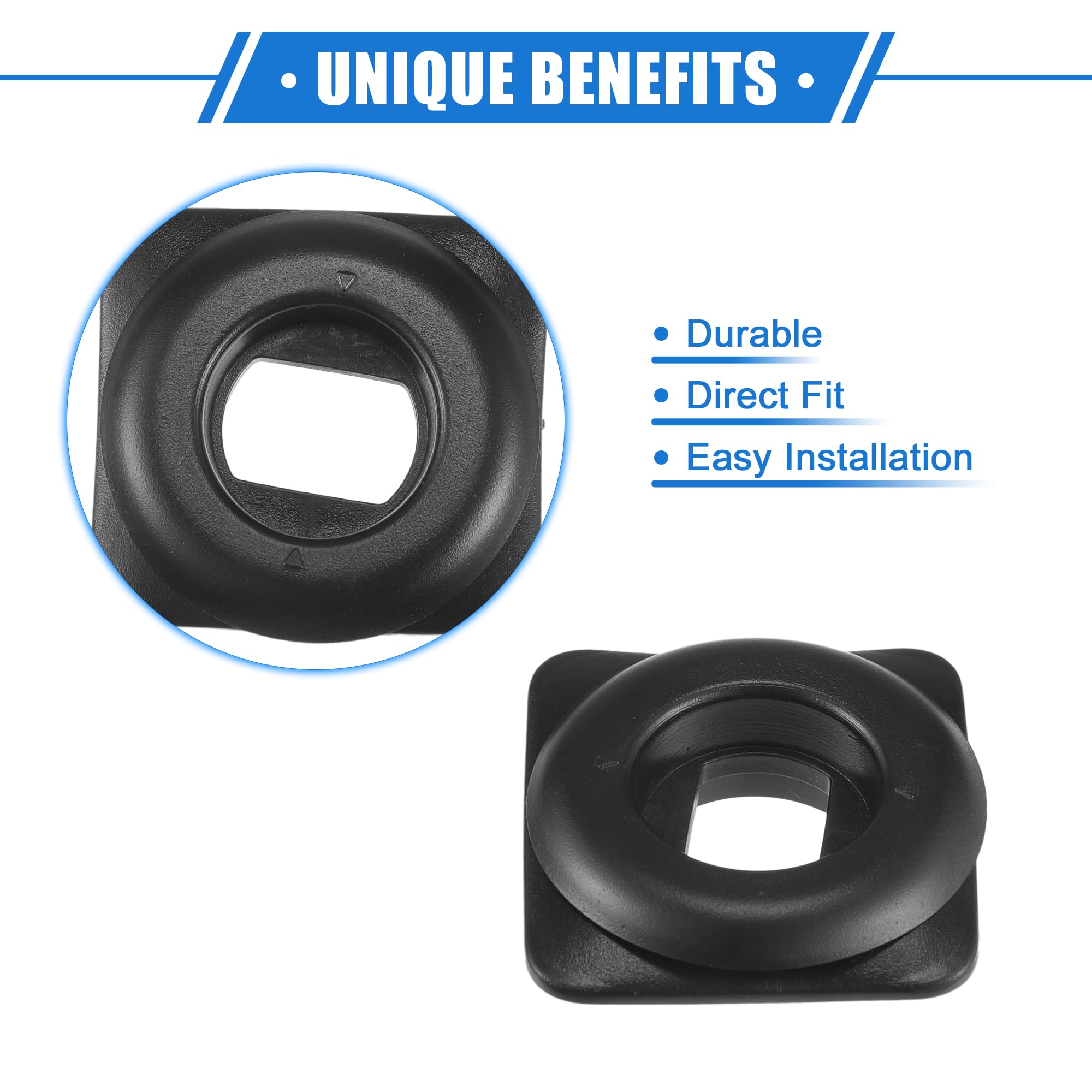 Fixations Tapis De Sol Pour Ford - 2 Clips Plastique Noir, Maintien Tapis, Installation Facile, Diamètre 44/43 Mm