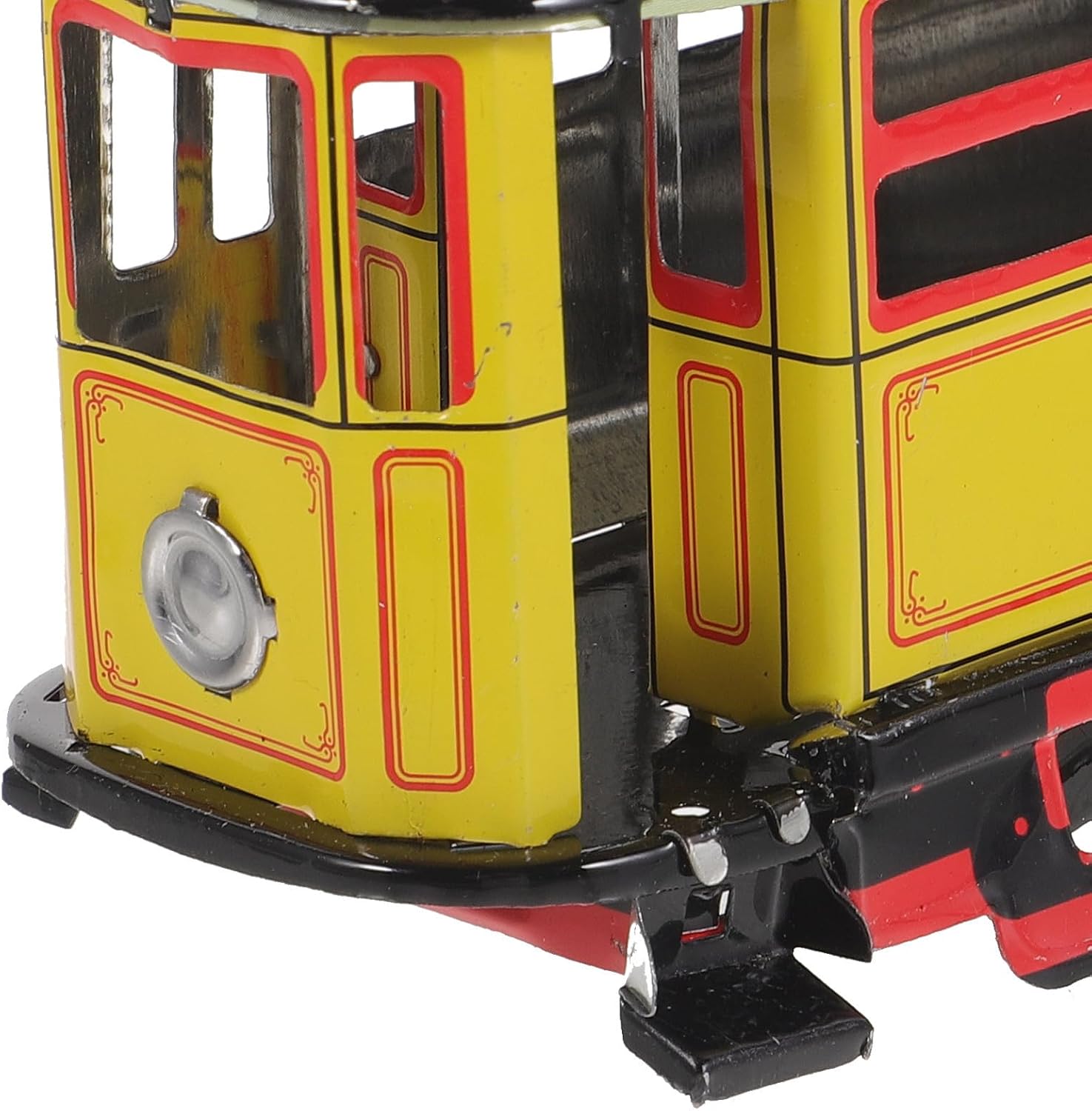 Tofficu Vintage Wind-up Trolley Made of Sturdy Iron, Reusable and Creative Decorative Bus and Photography Props