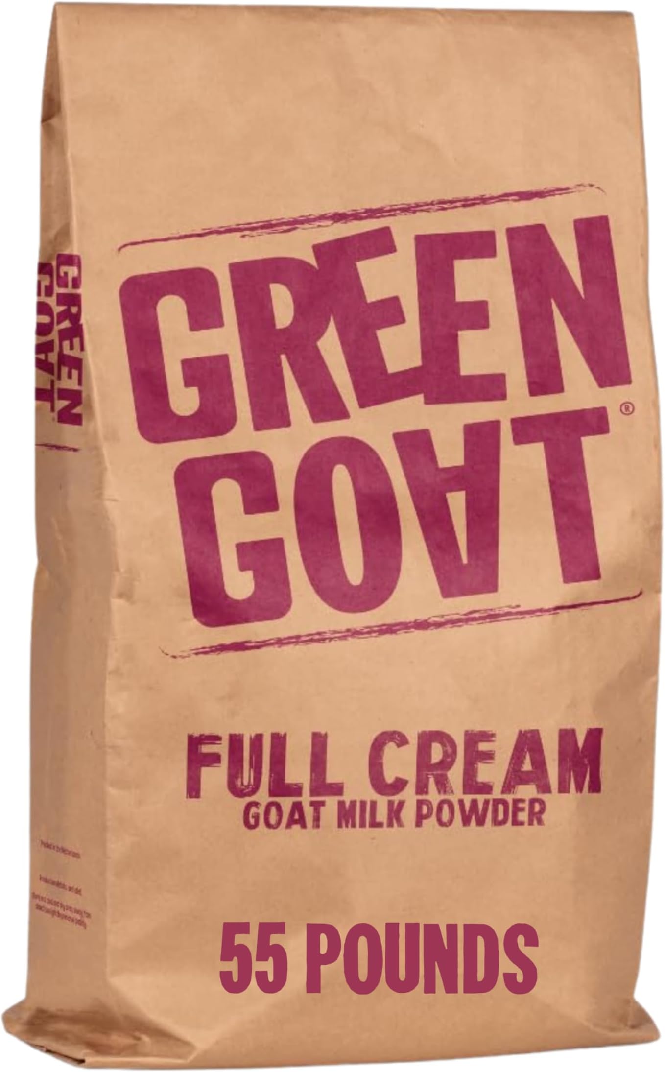 Green Goat Whole Goat Milk Powder, 55 Pounds (25 kg), Powdered, Full Cream, Gluten Free, Non-GMO, Versatile, Perfect for Soap Making, DIY Skincare, Easy to Mix