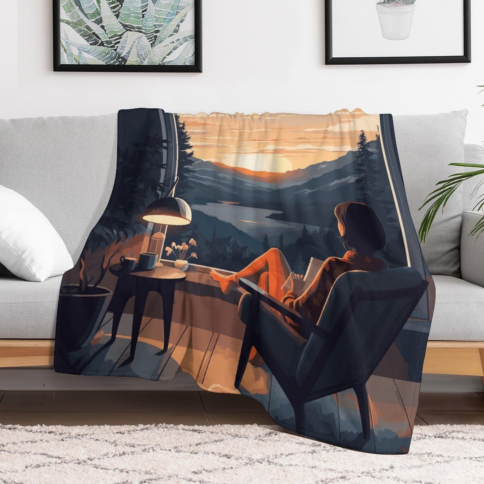 Couverture en micro polaire idéale pour vos soirées sur le canapé ou le lit