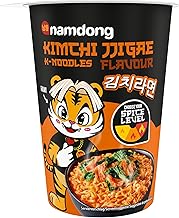 🎁 FREEBIE: Namdong K-Noodles Kimchi Jjigae Flavour Pot Instant Korean Style Pasta with Extra Chili Spice Mix 83g