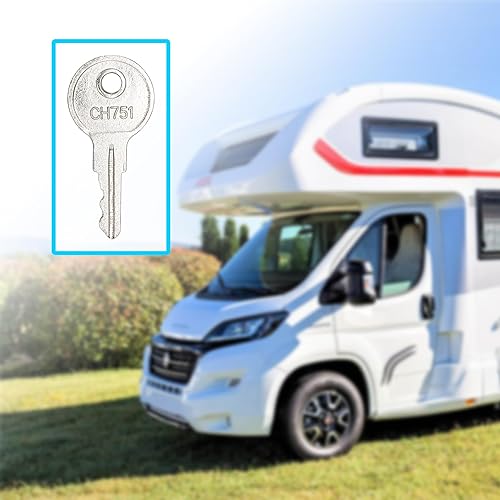 Miniatura 6 de CH751 - Llaves para caravanas con cerradura para compartimientos de caravana, cerraduras de puerta de gabinete, carritos, manijas en T, cajas de