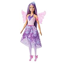 Barbie – Bambola Fantasy Fashion, con abiti e 8 accessori inclusi per creare 10 look, coda da sirena, ali di fata, collane, scarpe e molto altro, giocattolo per bambini, 3+ anni, JCP74