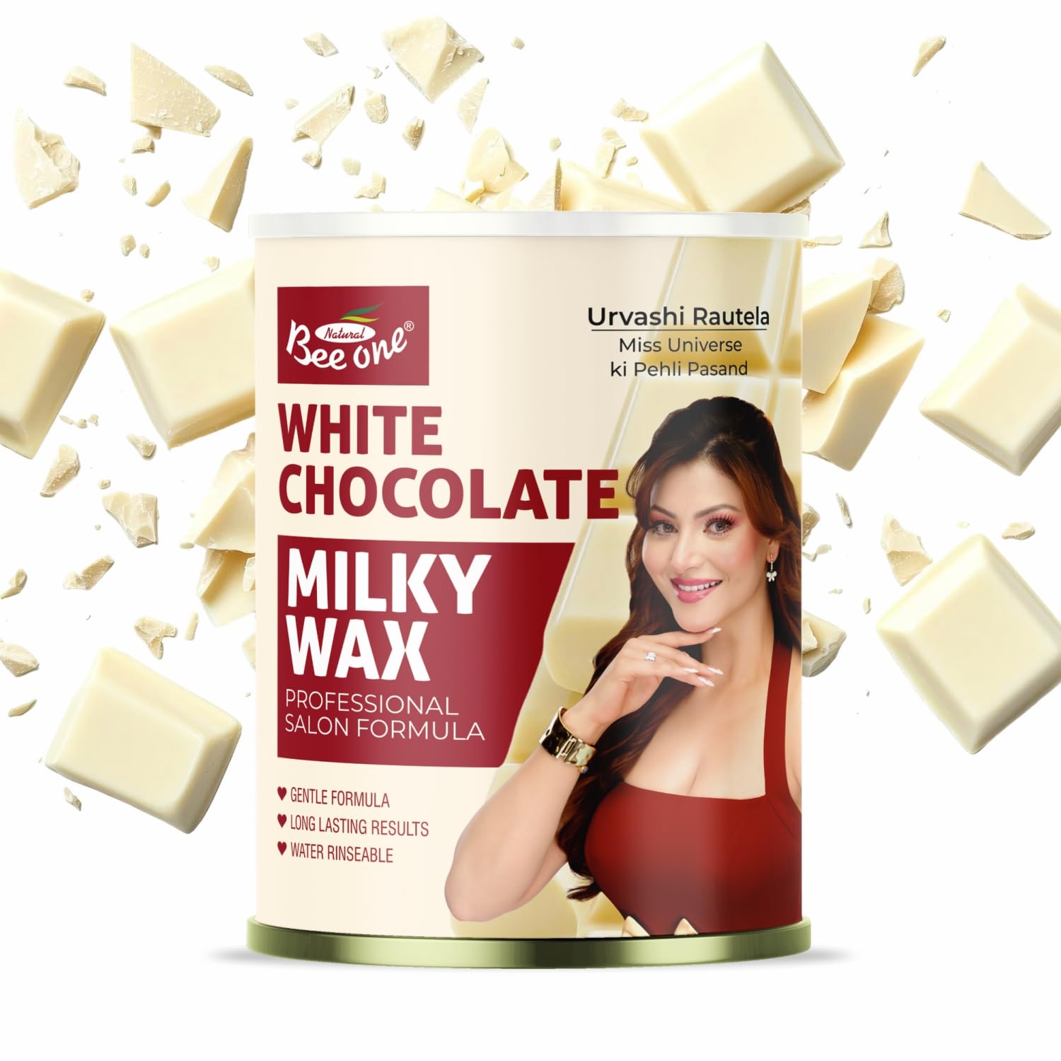 Bee One White Chocolate Milky Wax, 700ml, Unisex, Painless Hair Removal for Face,Upper Lips, Arms, Legs, Bikini Line & Full Body, Moisturizes, Prevents Redness, Leaves Skin Baby Soft & Glowing