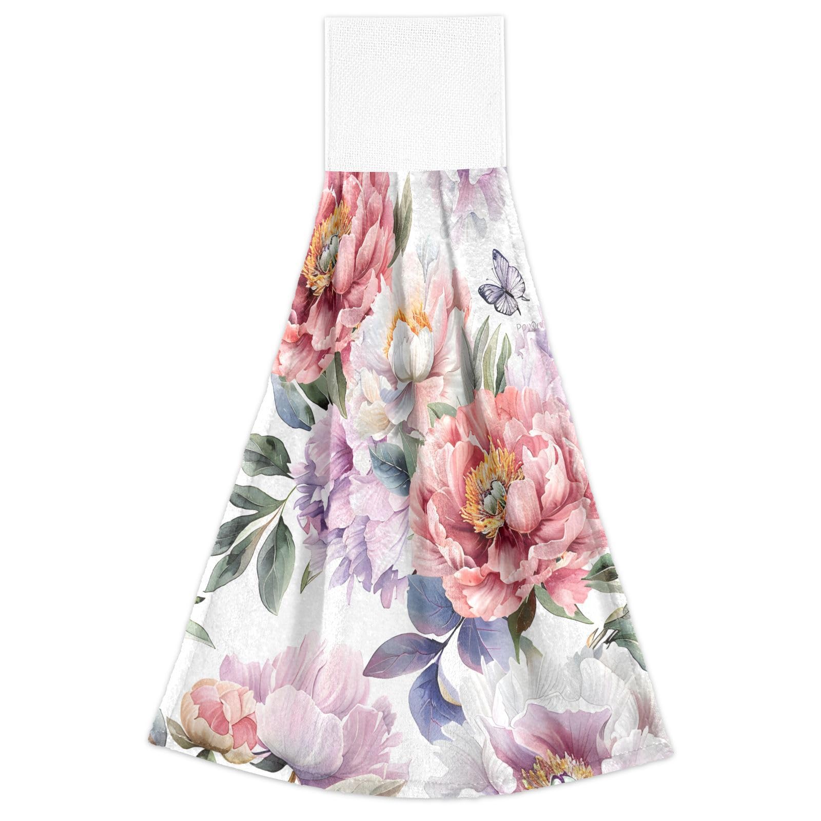 Juego de toallas de cocina vintage Alaza con flores para colgar