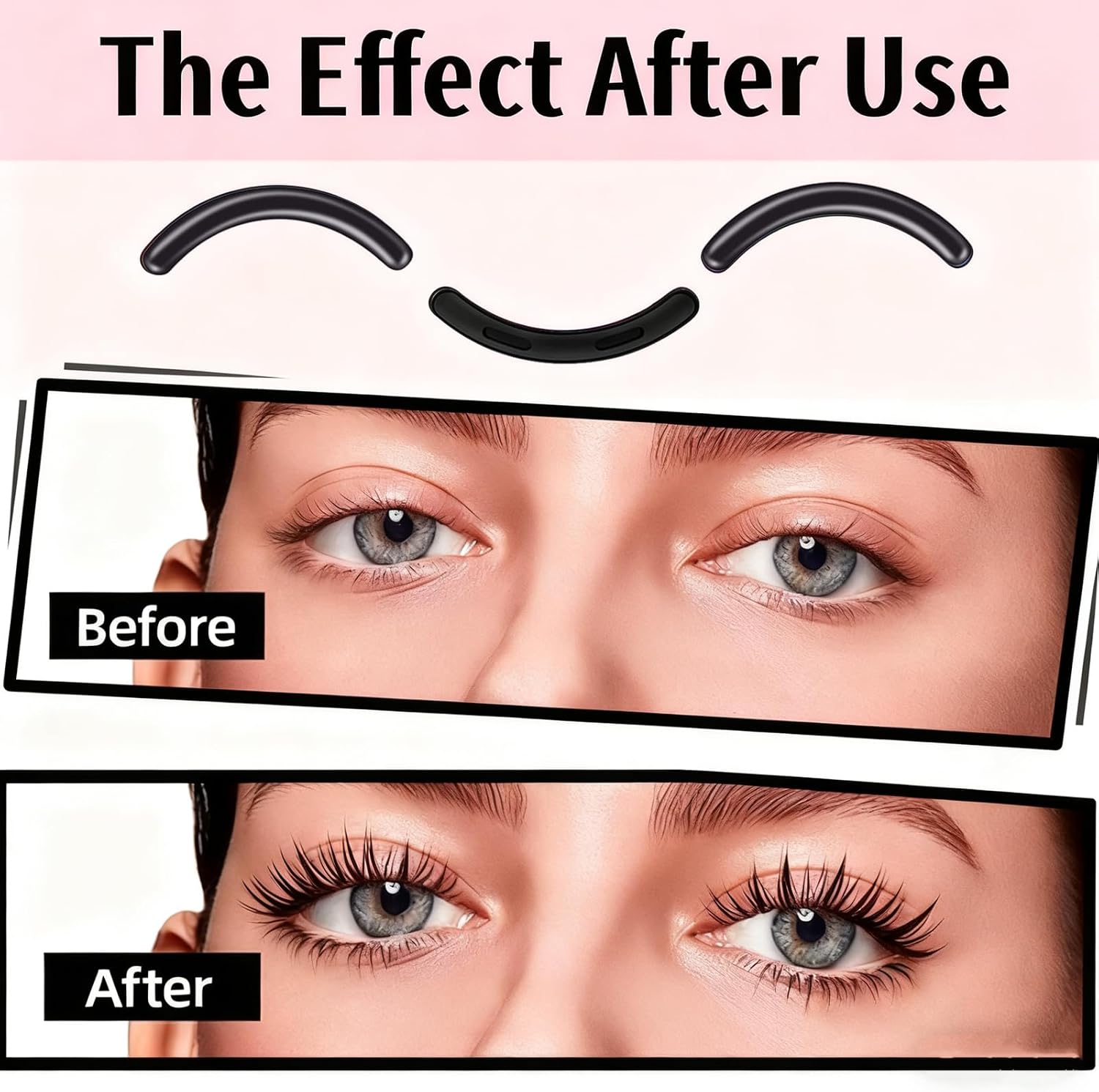 100 Pack Compatible with Shu Uemura Curler Refills,Silicone Eye Lash Curlers Refill Pads Compatible with Shu Uemura Eyelash Curler,Black.