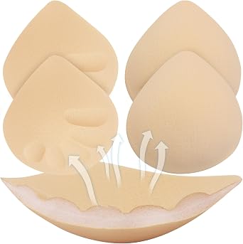 Nimiah Bra Pads Inserts for Women, 2 Pairs Push Up Padded Inserts for Bikini, Sports Bra & Swimwear
