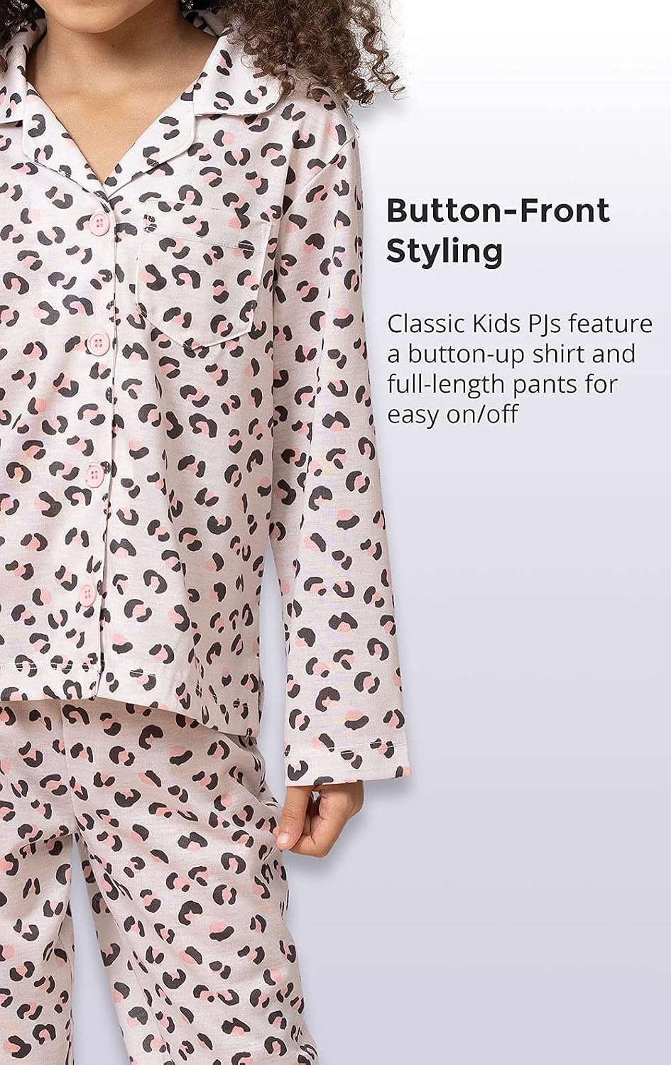 PajamaGram Pajamas for Kids - Kids Long Sleeve Button Down Pajamas with Pants