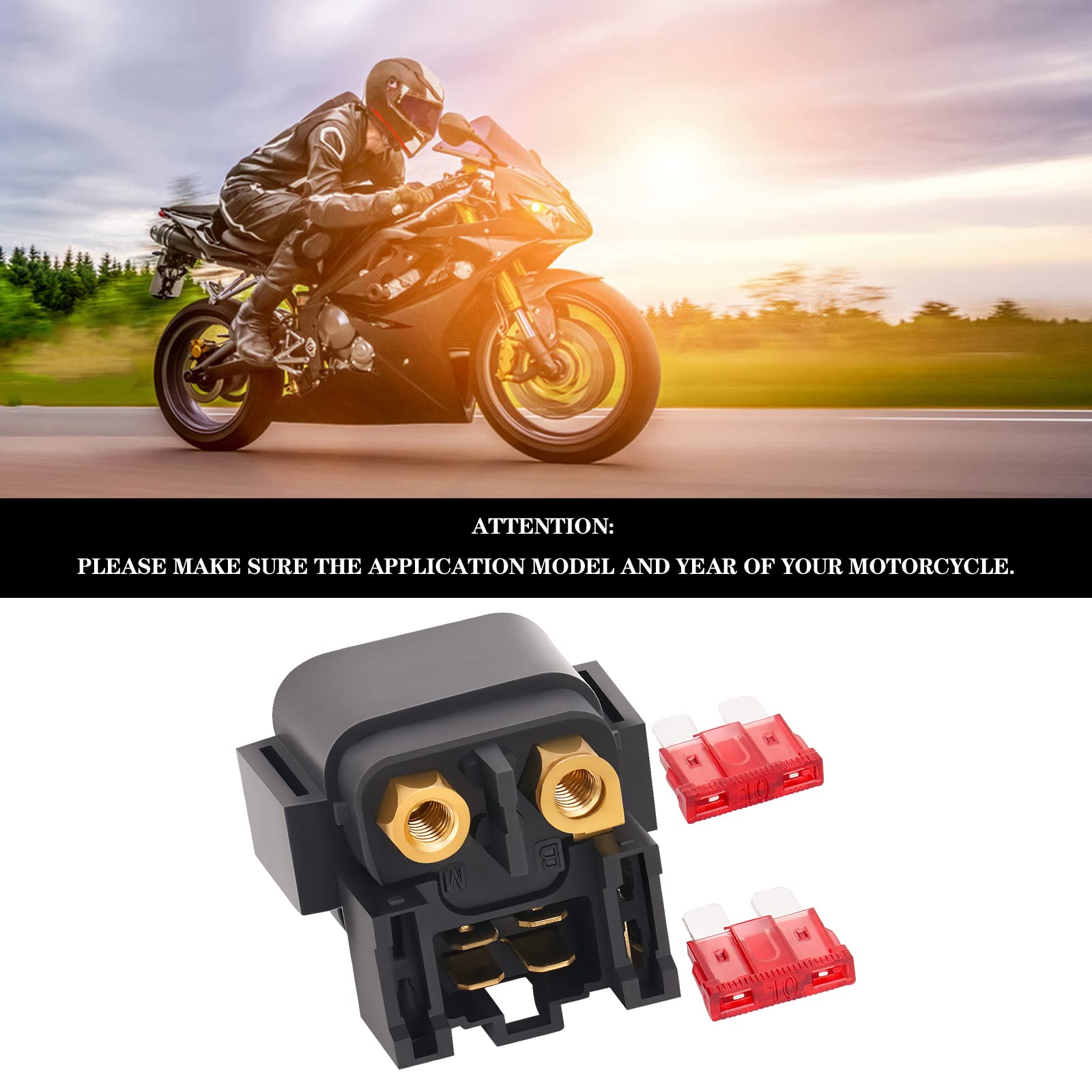 Ricambio Moto Qualità Relè Solenoide Avviamento AHL Per Yamaha - Foto 2