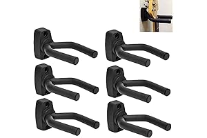 Guitar Wall Mount Hanger 6 Pack - Effortless Guitar Storage Solution