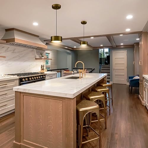 Miniatura 4 de Luces colgantes LED doradas, mini luces colgantes para isla de cocina, sobre fregadero, dormitorio, baño, comedor