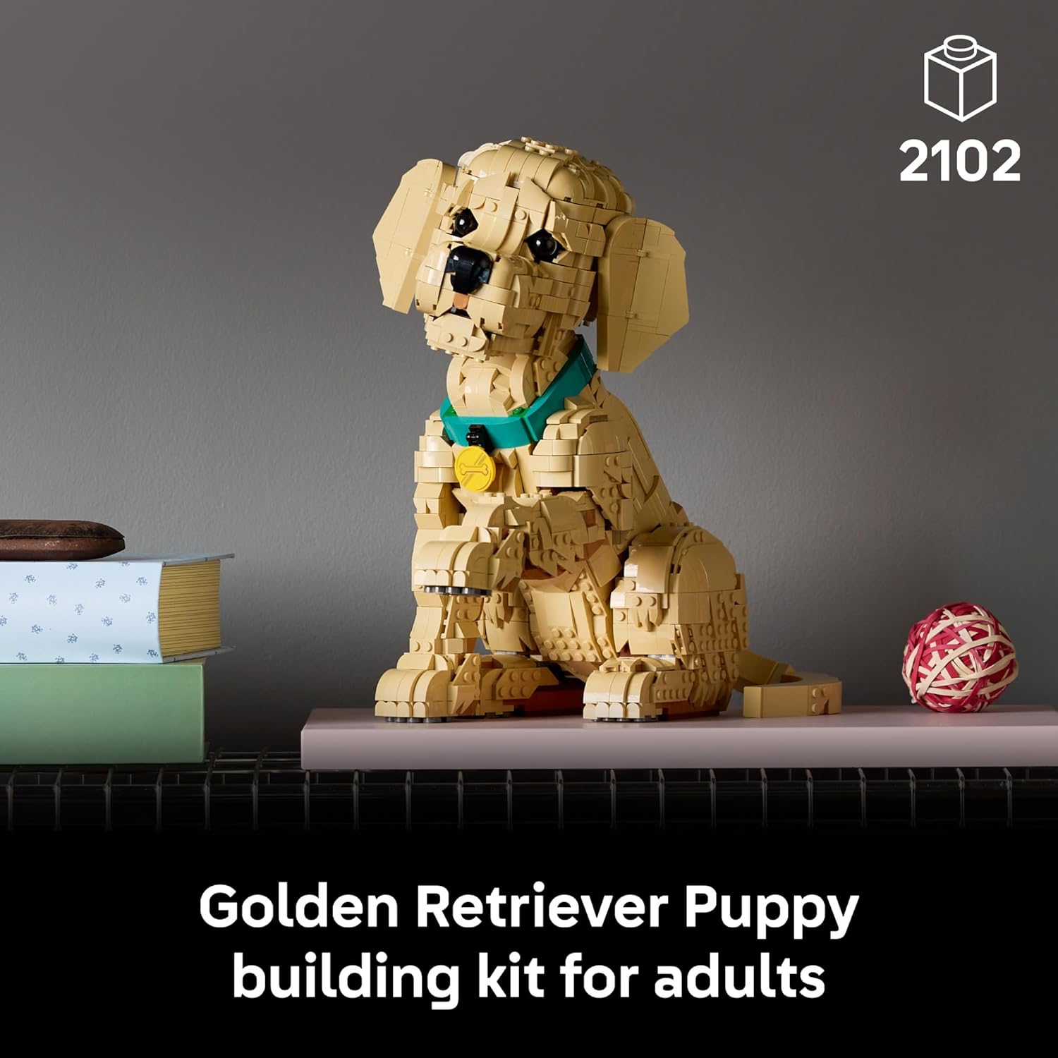 LEGO Icons Golden Retriever Puppy Building Set for Adults, Ages 18+ - Decor for Home, Bedroom, or Book Shelf - Gifts for Women & Men - Posable Dog Figure - 11384 image 2