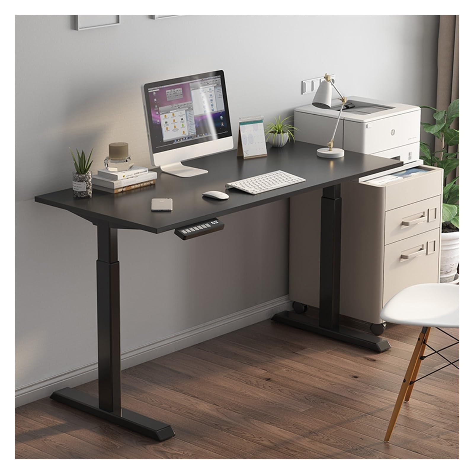 Scrivania elettrica in piedi – altezza regolabile Smart Office Workstation moderno tavolo per computer e computer portatile per casa studio e ufficio 1,2 m colore D – design ergonomico ed elegante