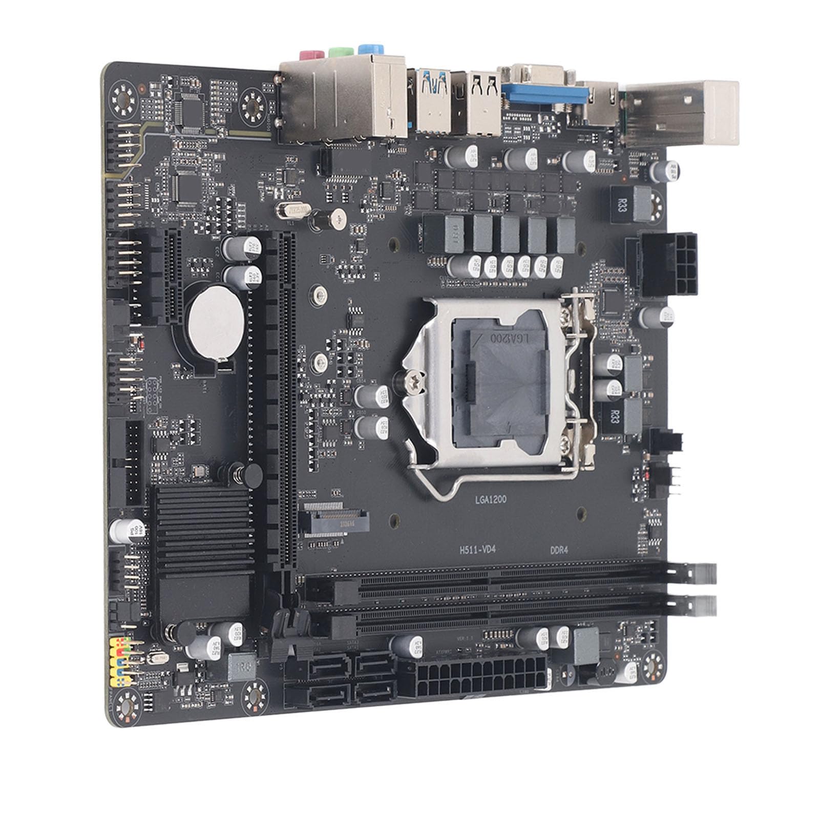 Płyta Główna LGA 1200, Płyta Główna do Gier DDR4 Obsługuje Procesory Intel Core I9 I7 I5 I3 Pent Ium, Dwukanałowa pamięć DDR4 USB3.0 SATA Płyta Główna Komputera Stacjonarnego,