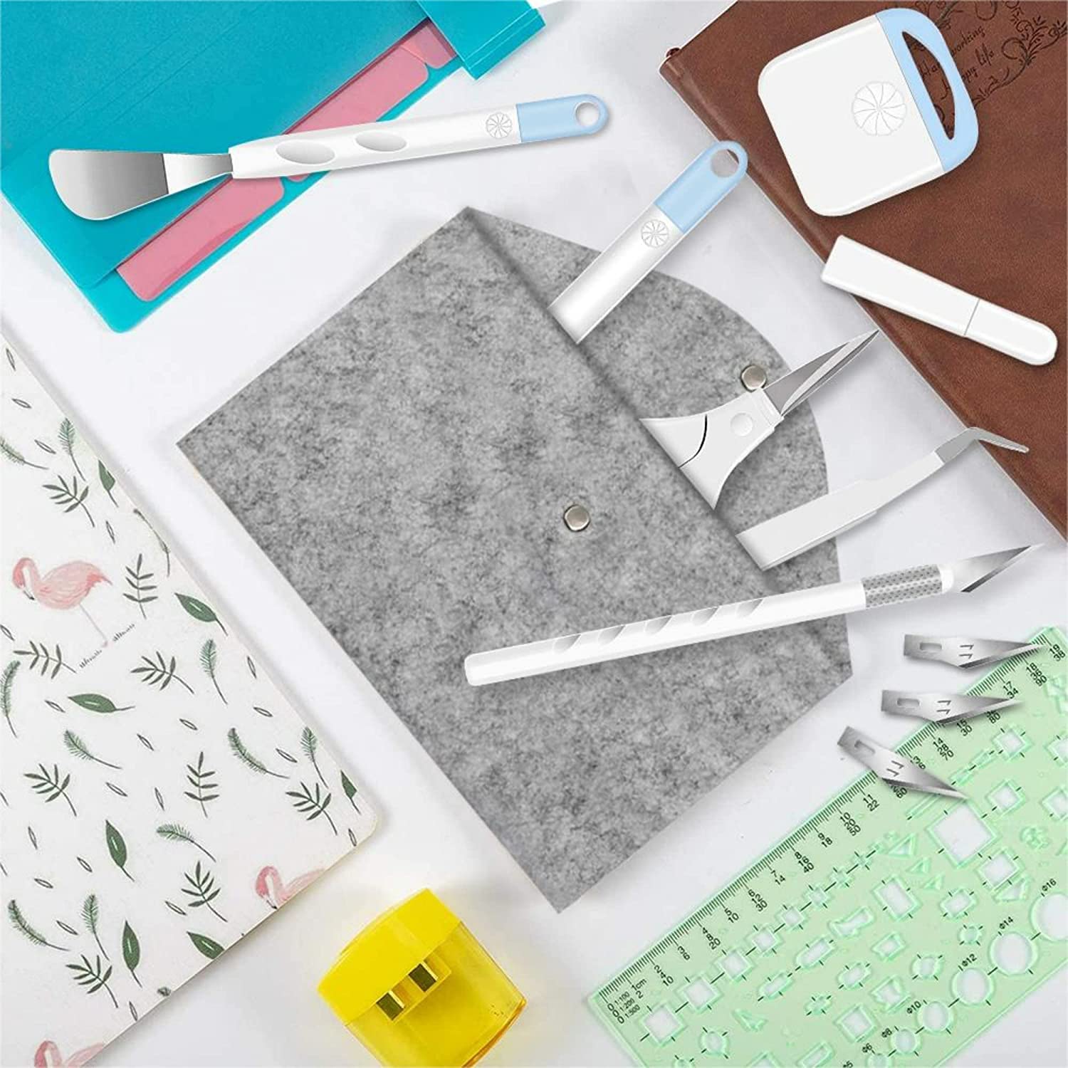 Accessori per plotter, 13 pezzi di strumenti per diserbo in vinile per Cricut Silhouette Weeder Silhouette accessori, set di plotter per plotter da diserbo, cammei, scritte, creazione fai-da-te