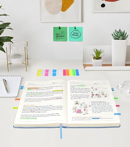 Miniatura 36 de Cuaderno de puntos, 360 páginas numeradas, cuadrícula de puntos, de 8.5 x 11 pulgadas, papel de punto de 3.53 oz/m², tapa dura gruesa, de cuero